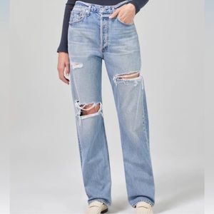 Citizens of humanity Eva high waisted relaxed baggy full length jeans